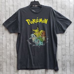 Pokemon Graphic T-shirt - Size XL Charcoal Gray